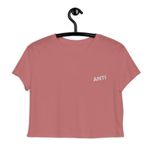 Load image into Gallery viewer, Women's Embroidered "ANTI" Crop Top T-Shirt